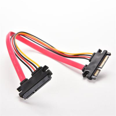 China Hot HDD and Others SSD Male to Female 7+15 pin HDD extension sata data power cable for sale