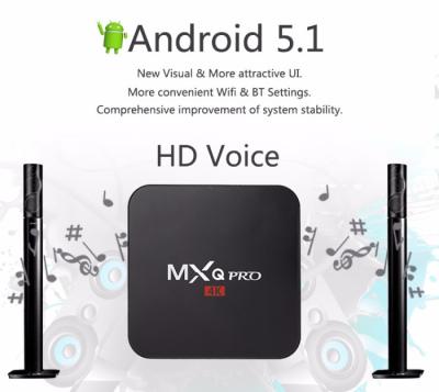 Chine La boîte MXQ PRO s905 amlogic 1GB/8GB le dernier kodi16.0 de l'androïde 5,1 TV a préinstallé l'ODM d'OEM à vendre