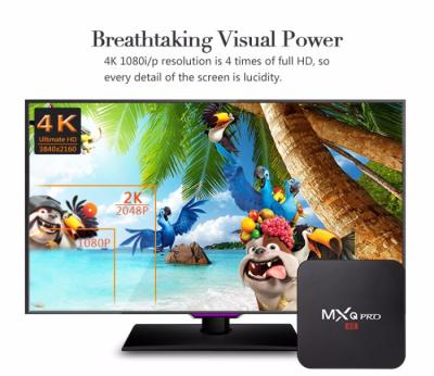 China 2016 nuevo ODM elegante del OEM de la caja del androide 5,1 TV del kodi 4k MXQ del hd del chipset S905 favorable en venta