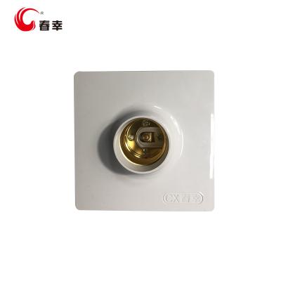 China Type 86 Surface Mount Lamp Holder E27 Screw Copper Bulb Screw Electrical Hardware Wall Mounted Holder for sale