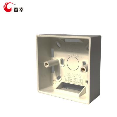 China Good Performance Manufacturer 86Type Fireproof Electrical Equipment Surface Bottom Box PVC Wall Mounting Patress Box Lamp Switch Junction Box for sale