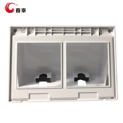 China Residential/Multi-Purpose High Quality Standard Waterproof Dustproof Waterproof 2 Way Box Splash Box Wall Switch Socket Cover For Bathroom for sale