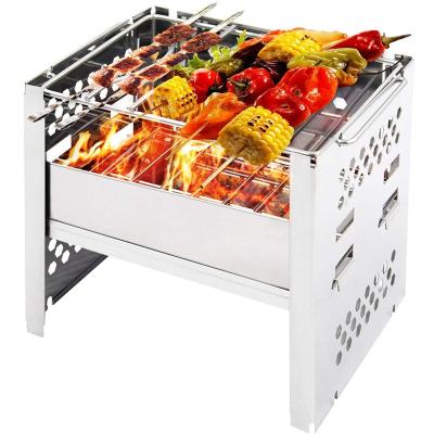 China Folding Picnic BBQ Cooker Mini Wood Burning Camp Storage Stoves/Stainless Steel Drinking Folding Backpacking Stove for sale