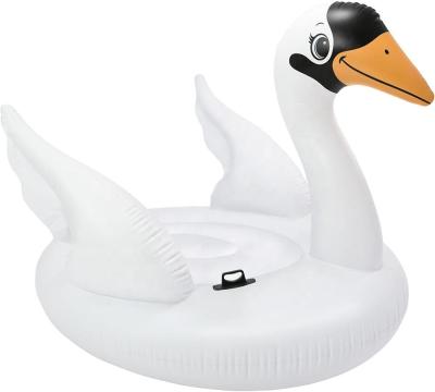 China Swimming Pool Summer Hot Selling Swan Island Beach Inflatable White Pool Float Toy for sale