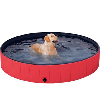 China Extra Large Foldable Dog Pet Bath Swimming Pool Dog Home Hard Plastic Collapsible Pools for sale