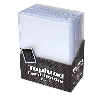 China Custom Card Holder Fashion PVC Sleeve Toploader 3x4 3x4 35PT 50PT 75PT 100PT ID Card Sleeve Toploader for sale