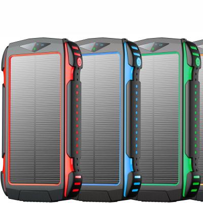 China PD+QC 3.0 Fast Charging Dual USB 18W Outdoor Solar Powerbank 12V PD Mobile Charger 20000mah 20000mah Fast Charging Power Bank For Mobile for sale