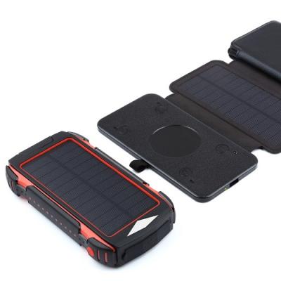 China Cell Phone Charger Power Bank 30000mah Waterproof 18W Portable Solar Power Bank 30000mah Wireless Fast Charger Solar Power Bank For Mobile for sale