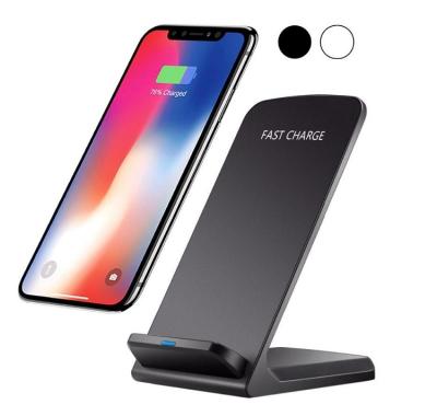 China Custom Logo Mobile Phone Wireless Charging Cooling 2 Coils Phone Holder 10W Fast Wireless Charger Hole Stand 10W Fast Charging Stand for sale