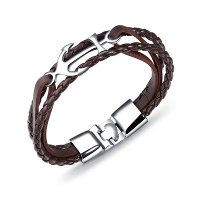 China BOHEMIA Hot Sale Chain Woven Bracelet Custom Woven Bracelet Bangle Leather Luxury Leather for sale