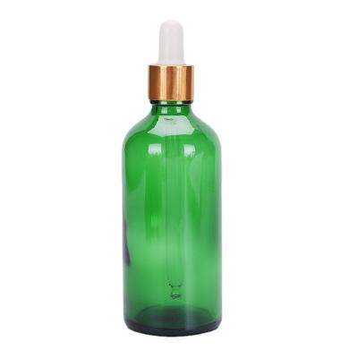 China High Quality Green Cosmetic Empty Essential Oil Bottle With Lid 5ml 10ml 15ml 20ml 30ml 50ml 100ml Glass Bottle for sale