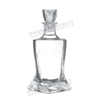 China Drink Whiskey Twisted Creative Crystal Glass Bottle Bottle Set Of Most Popular Style And Wine for sale