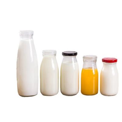 China Custom Food Maker 100ml 200ml 250ml 500ml 1000ml Glass Beverage Glass Bottle Juice Coffee Pudding Bottle With Screw Lid Glass Bot for sale