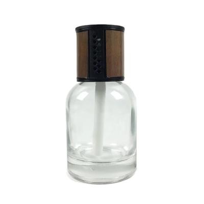 China Hot Sale100ml Daily Life Car Perfume Perfume Glass Bottle Diffused Air Freshener With Wooden Lid for sale