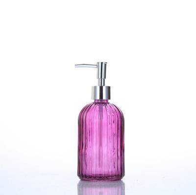 China Hot Selling Personal Care Products Cosmetics Packaging Crystal Glass Liquid Bottle With Pump for sale