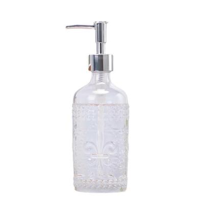 China 500ml Personal Care Lotion Shampoo Hotel Hand Wash Hair Oil Foaming Glass Pump Bottle for sale