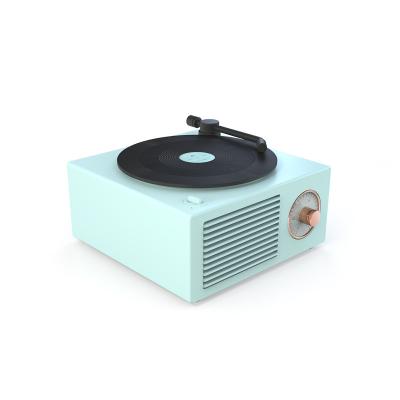 China No Portable Retro Vinyl Record Player Mini Subwoofer Retro Audio Speakers Wireless Speaker For Sale for sale