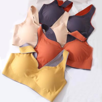 China Bra Breathable Crop Top Comfort Vest Plus Size Radio Women Seamless Underwear Ladies Invest Soft Cup Bras for sale