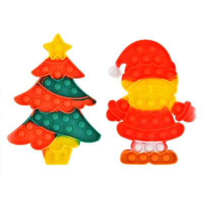 China NEW Fuuny Christmas Push Noise Bubble Puzzle Sensory Toy Squeeze Fidget Popper Sensory Toy For Kid Educational Toys for sale