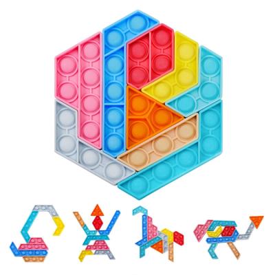 China Fuuny Puzzle Game Push Noise Busy Desk Toys Squeeze Jigsaw Toys For Kid Squeeze Toys Brain Teaser for sale