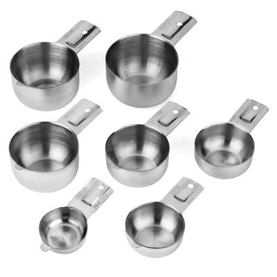 China 7piece Stainless Steel Viable Measuring Cups Set Tools Kitchen Gadget Tools Bakeware Kitchen Cooking Tools for sale