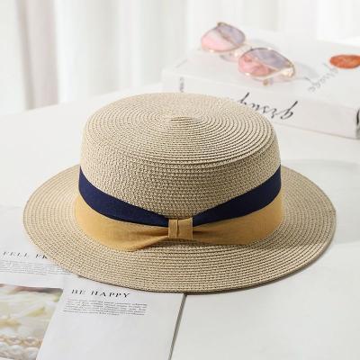 China Wholesale China Manufacture Cheap Price Summer Sunshade Outdoor Lady White Straw Boat Hat Character for sale