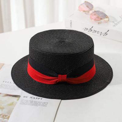 China Wholesale China Manufacture Cheap Price Summer Sunshade Outdoor Lady White Straw Boat Hat Character for sale