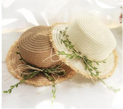 China Boater Straw Lady Hat For Adult Character Beach Fedora Hat Summer Women Wide Brim Rattan Decoration for sale