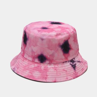 China Fashion Designer Reversible Custom Logo Printed Cotton Tie Dye Fisherman Bucket Hat for sale