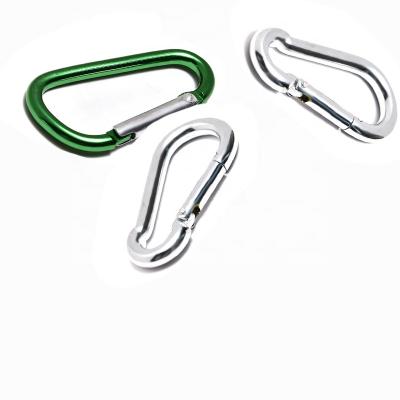 China Metal Snap Hook Safety Metal Spring Clip Aluminum Climbing Key Chain Heavy Duty Carabiner Small Custom Logo Lock for sale