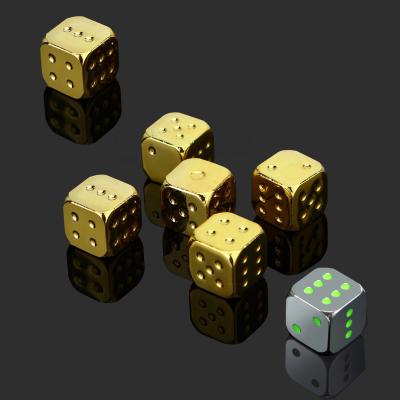 China High Quality Custom Aluminum Gaming Dice Metal Brass Dice Ready To Ship for sale