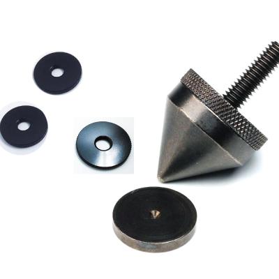 China Custom Aluminum CNC Turning M6 M8 Stainless Solid Speaker Spikes Aluminum Anodized Black Spike for sale