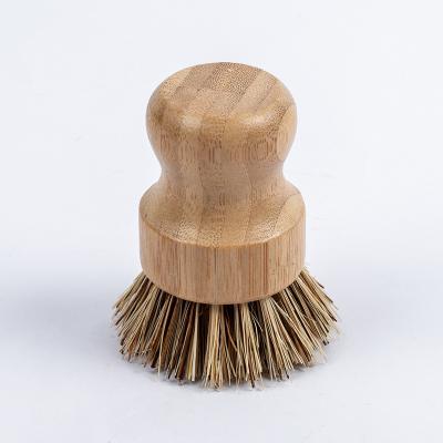 China OEM Sustainable SISAL OR COCONUT Natural Bamboo Fiber POT Dish Brush for Kitchen Cleaning Brush for sale