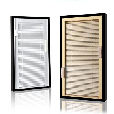 China Bathroom Minetal Windows And Doors With Blinds Between Glass Glass Pane magnetic blinds for steel doors for sale