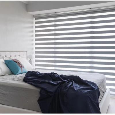 China Contemporary European Style Smart 38mm Aluminium Tube Waterproof Zebra Blinds for sale