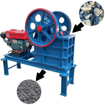 China Construction road small stone mining portable rock crusher and gravel pe200x300jaw crusher portable diesel price for sale