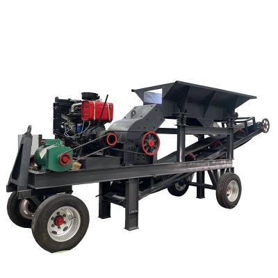 China Mine Road And Rail Construction Hammer Sand Concrete Maker High Performance Mobile Hammer Crusher With Driver for sale