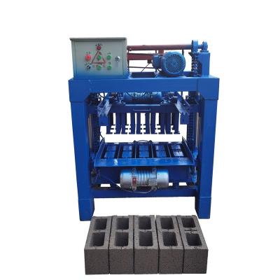 China Building Material Shops Small Low Cost Household Movable Manual Semi Automatic Hollow Cement Brick Making Machine for sale