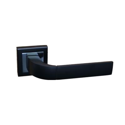 China Modern Hot Selling Interior Aluminum Roset Black Door Handle for sale