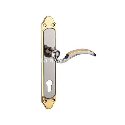 China Modern Interior Room Aluminum Door Handle Iron Plate for sale