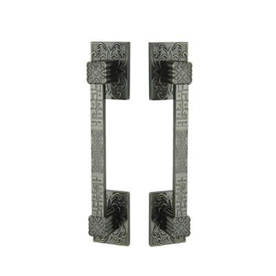 China 330Mm Long Square Modern China Manufacturer Italy Main Door Fancy Carving Handle for sale