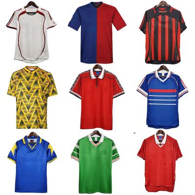 China Thailand OEM Quality Retro Soccer Jersey 1994 2004 2002 86 84 Soccer Jersey Custom Made Breathable Quick Dry Jersey Shirt for sale