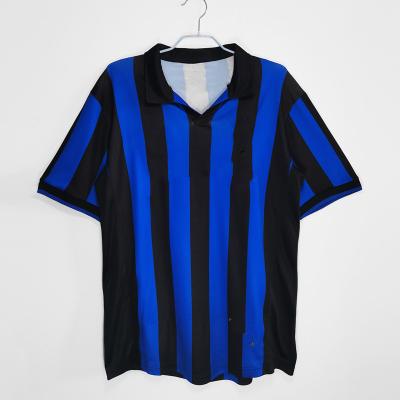 China Wholesale 98/99 football sports clothing inter comfortable breathable quick-drying retro training short-sleeved soccer jersey for sale