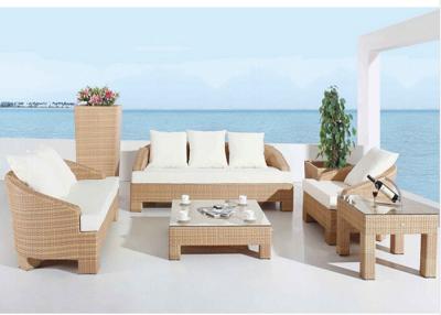 Chine Sofa en bois de patio de Seat de l'effet 6 de rotin de Multifuction réglé avec le pot de fleur à vendre