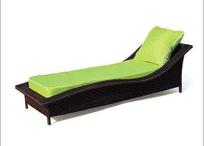 China Simple Black Rattan Sun Loungers Balcony Furniture for Leisure Room for sale