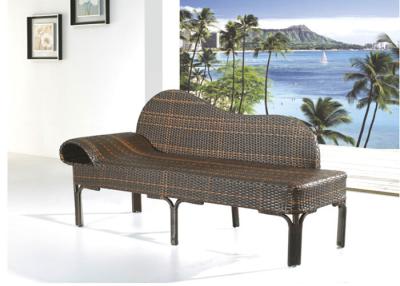 China Piano Shape Rattan Chaise Lounge / Multi Position Sun Lounger for sale