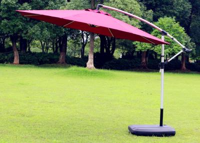 China Dark Red Outdoor Sun Umbrella Garden Parasols with Aluminum Pole for sale