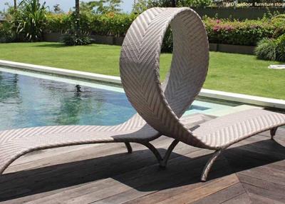 China Double Style PE Rattan Sun Chaise Loungers For Swimming Pool for sale