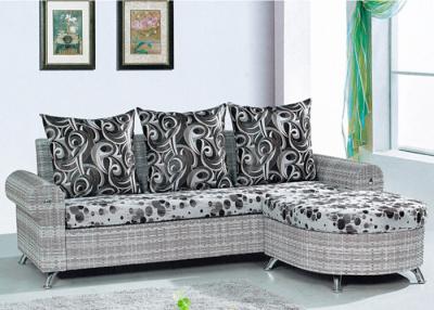 China Anti UV Light Grey Rattan Sofa Sets For Living Room Furniture for sale