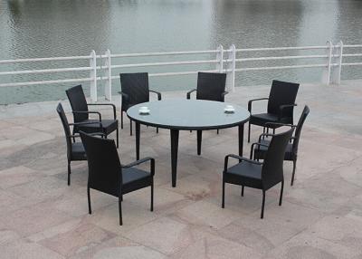 China Big Outdoor Rattan Furniture Rattan Dining Set / 8 Seater Resturant for sale